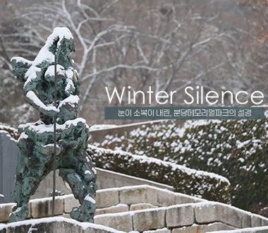 눈이 소복이 내린<br> 분당메모리얼파크의 설경